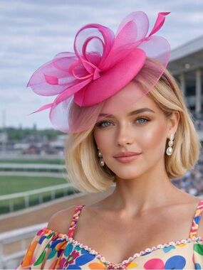 Kentucky Derby Oaks Hat Fascinator Tea Formal Occasion Horse Racing Fashion